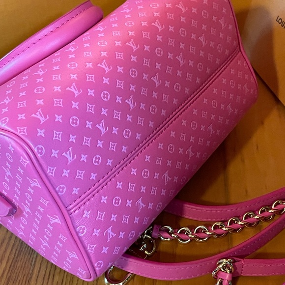 🩷 Louis Vuitton Speedy Bandouliere Nanogram 20 Rose EUC ONE OWNER - Picture 11 of 17